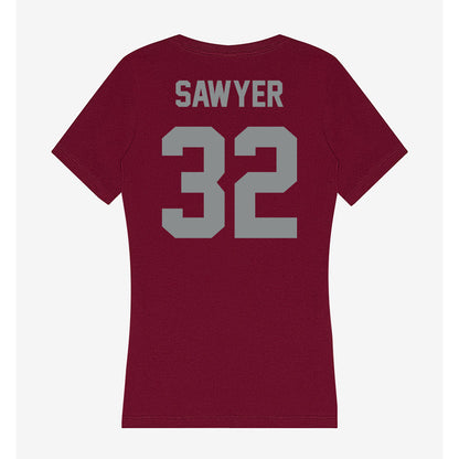 Montana - NCAA Men's Basketball : Te'Jon Sawyer - Women's V-Neck T-Shirt-1