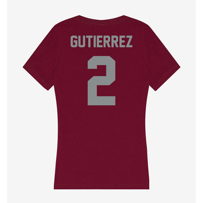 Montana - NCAA Softball : Brianna Gutierrez - Women's V-Neck T-Shirt-1