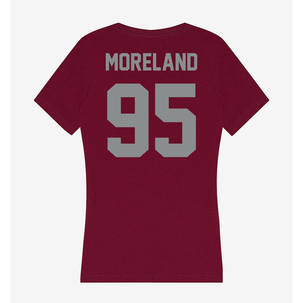 Montana - NCAA Football : Derek Moreland - Women's V-Neck T-Shirt-1