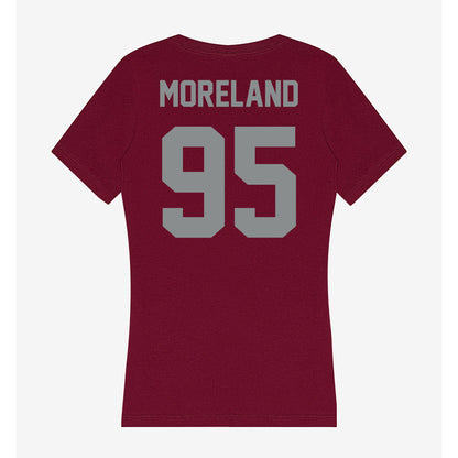 Montana - NCAA Football : Derek Moreland - Women's V-Neck T-Shirt-1