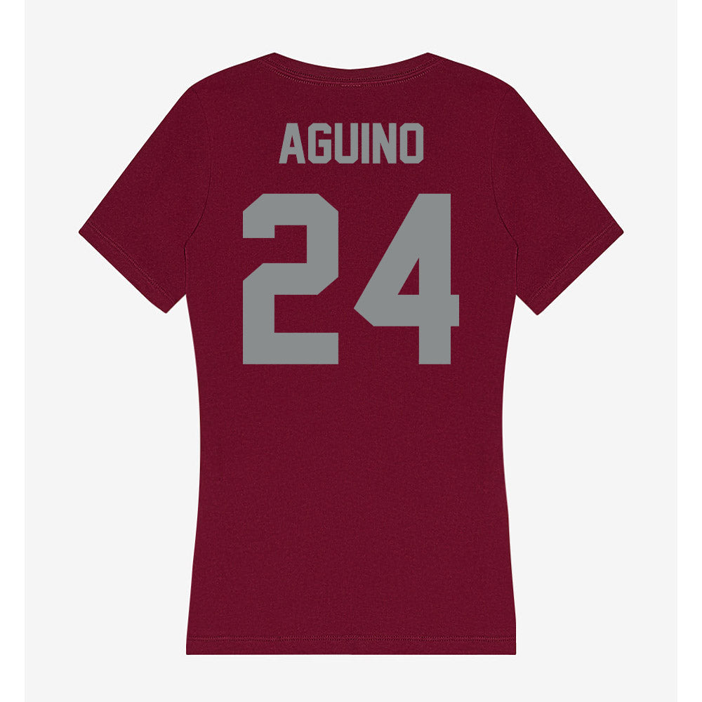 Montana - NCAA Men's Basketball : Kenyon Aguino - Women's V-Neck T-Shirt-1