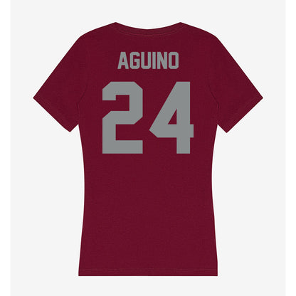 Montana - NCAA Men's Basketball : Kenyon Aguino - Women's V-Neck T-Shirt-1