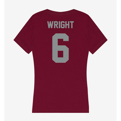 Montana - NCAA Women's Volleyball : Annika Wright - Women's V-Neck T-Shirt-1