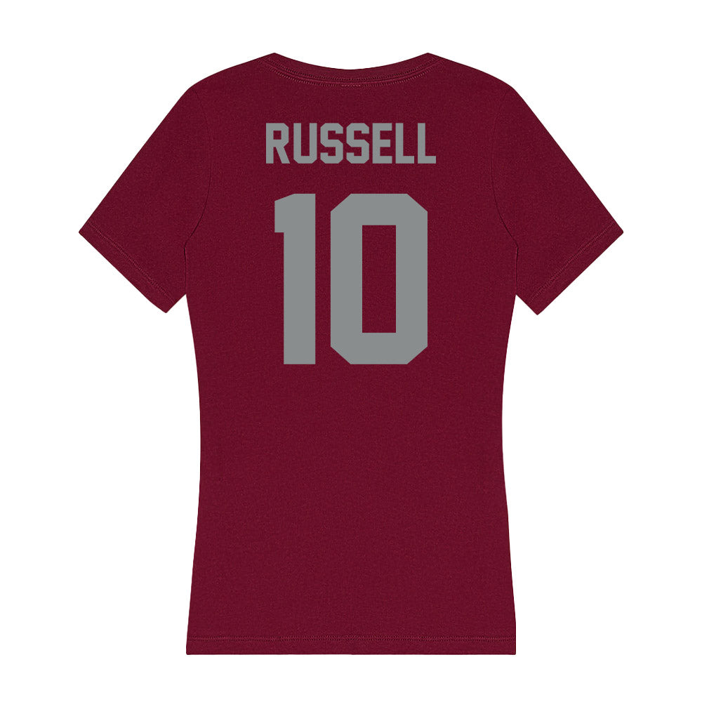 Montana - NCAA Women's Volleyball : Delaney Russell - Women's V-Neck T-Shirt-1