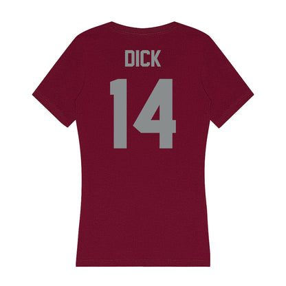 Montana - NCAA Women's Basketball : Lauren Dick - Women's V-Neck T-Shirt-1