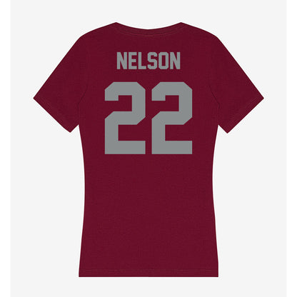 Montana - NCAA Softball : Makinzie Nelson - Women's V-Neck T-Shirt-1