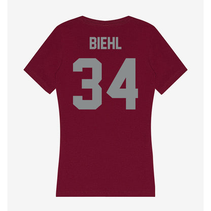 Montana - NCAA Softball : Danielle Biehl - Women's V-Neck T-Shirt-1