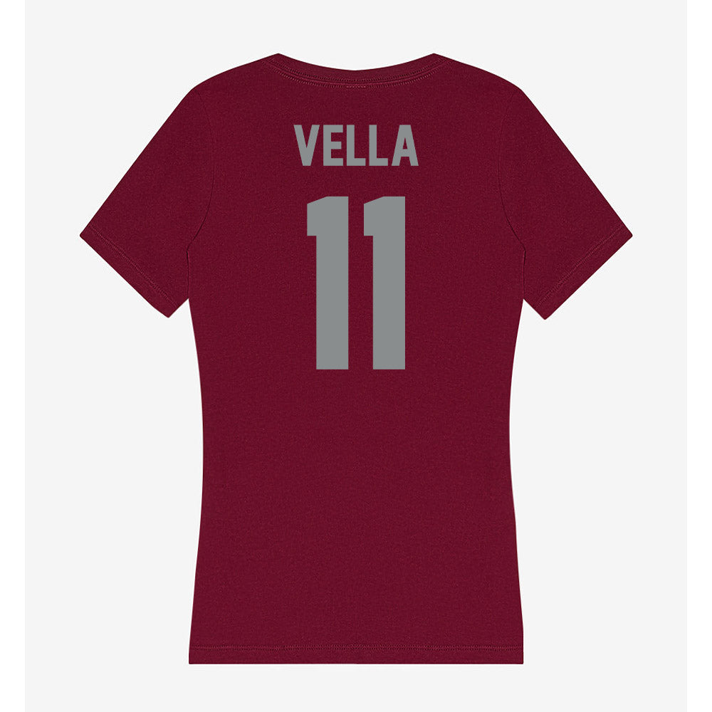 Montana - NCAA Women's Volleyball : Sophia Vella - Women's V-Neck T-Shirt-1