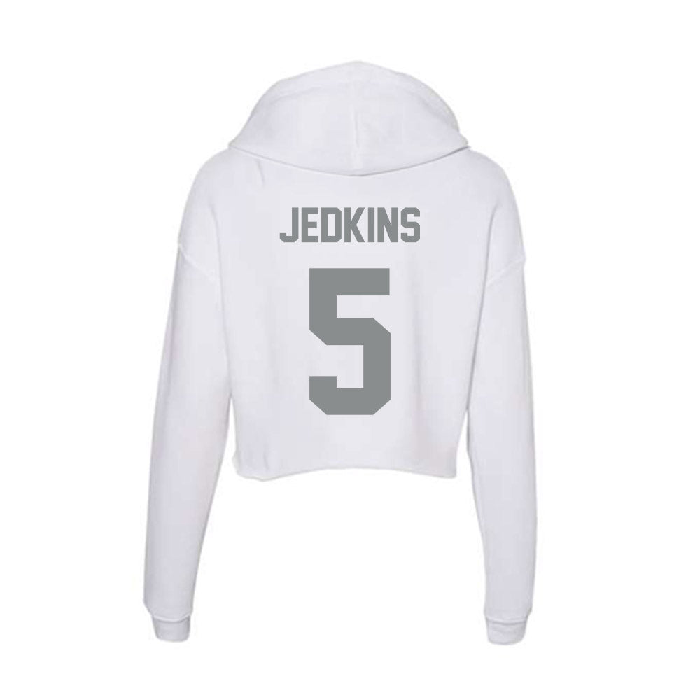 Montana - NCAA Men's Basketball : Amari Jedkins - Women's Crop Fleece Hoodie-1