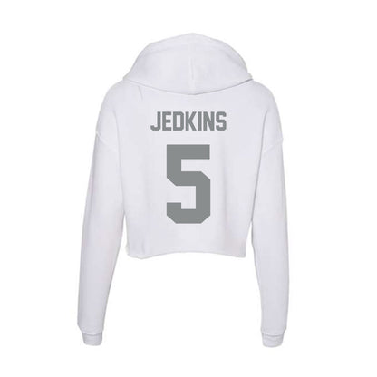 Montana - NCAA Men's Basketball : Amari Jedkins - Women's Crop Fleece Hoodie-1