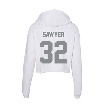 Montana - NCAA Men's Basketball : Te'Jon Sawyer - Women's Crop Fleece Hoodie-1
