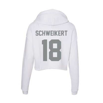 Montana - NCAA Football : Cody Schweikert - Women's Crop Fleece Hoodie-1