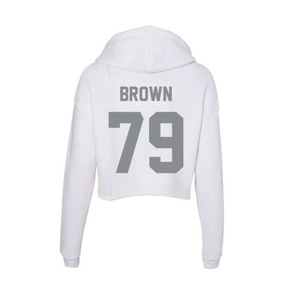Montana - NCAA Football : Liam Brown - Women's Crop Fleece Hoodie-1