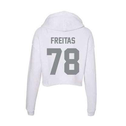 Montana - NCAA Football : Lucas Freitas - Women's Crop Fleece Hoodie-1