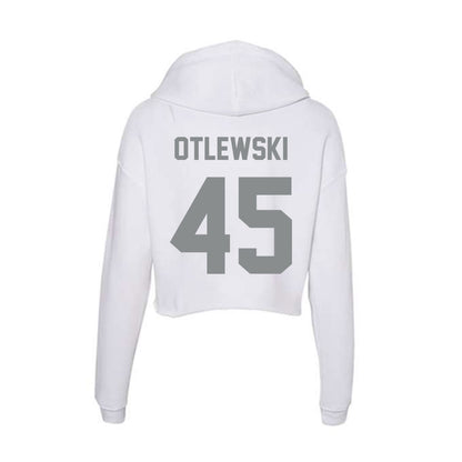 Montana - NCAA Football : Caleb Otlewski - Women's Crop Fleece Hoodie-1