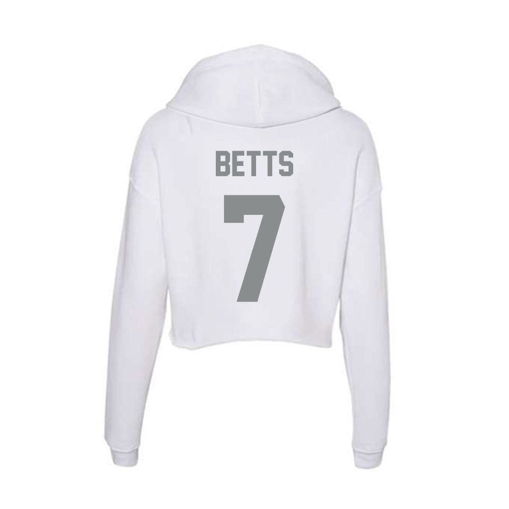Montana - NCAA Men's Basketball : Kadyn Betts - Women's Crop Fleece Hoodie-1