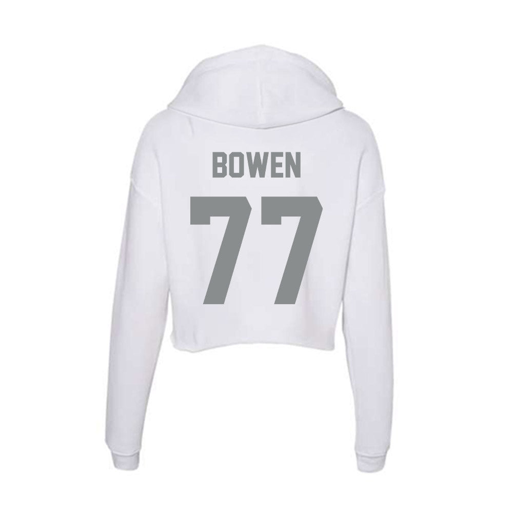 Montana - NCAA Football : Carter Bowen - Women's Crop Fleece Hoodie-1