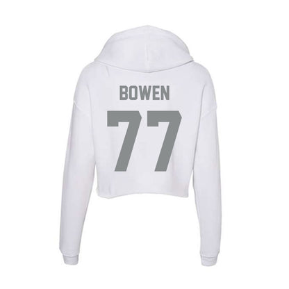 Montana - NCAA Football : Carter Bowen - Women's Crop Fleece Hoodie-1