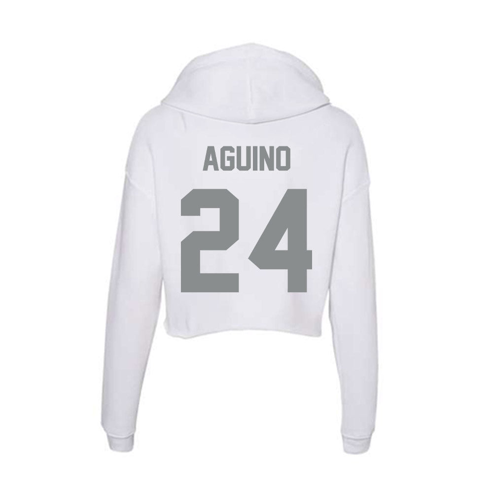 Montana - NCAA Men's Basketball : Kenyon Aguino - Women's Crop Fleece Hoodie-1