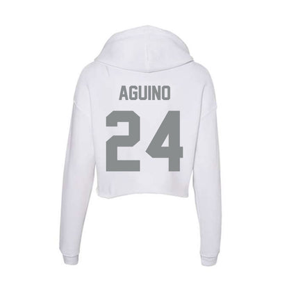 Montana - NCAA Men's Basketball : Kenyon Aguino - Women's Crop Fleece Hoodie-1
