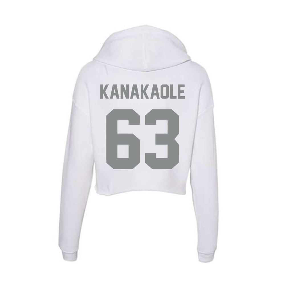 Montana - NCAA Football : Kaikoa Kanakaole - Women's Crop Fleece Hoodie-1