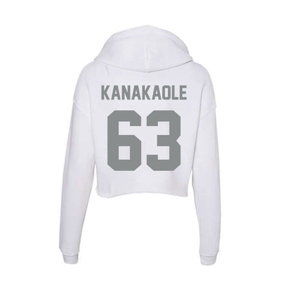Montana - NCAA Football : Kaikoa Kanakaole - Women's Crop Fleece Hoodie-1