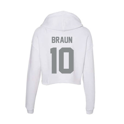 Montana - NCAA Softball : Brooklynn Braun - Women's Crop Fleece Hoodie-1