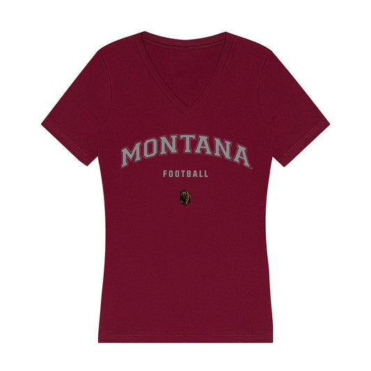 Montana - NCAA Football : Caleb Moran - Women's V-Neck T-Shirt-0