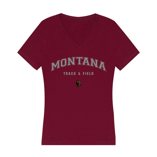 Montana - NCAA Men's Track & Field : Michael Cullen - Women's V-Neck T-Shirt-0