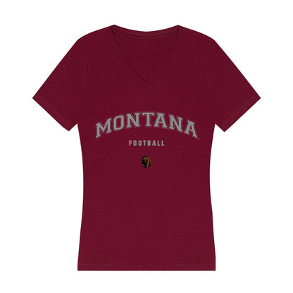 Montana - NCAA Football : TJ Rausch - Women's V-Neck T-Shirt-0