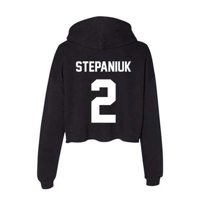 Portland State - NCAA Women's Volleyball : Paige Stepaniuk - Classic Shersey Women's Crop Fleece Hoodie-1