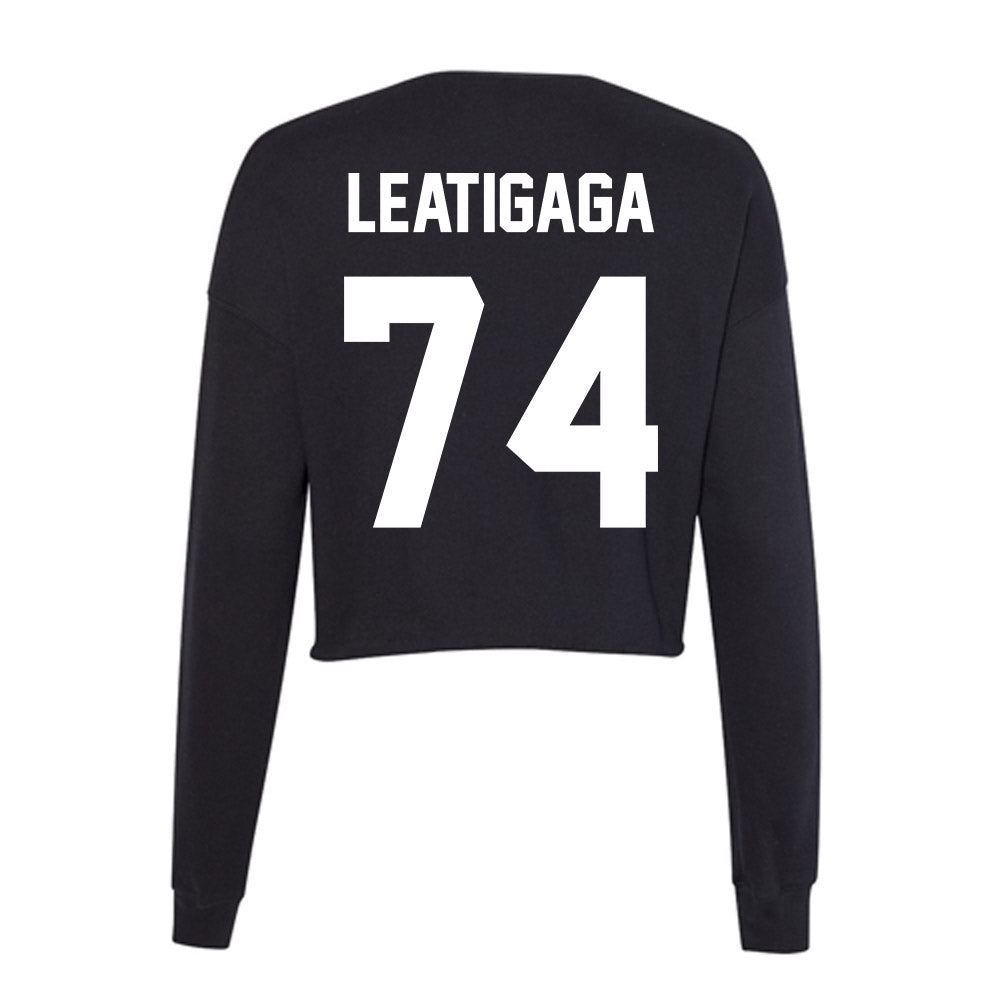 Portland State - NCAA Football : Pule Leatigaga - Classic Shersey Women's Cropped Crew Fleece-1