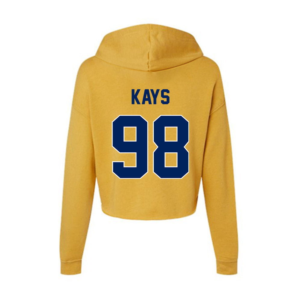 UW Eau Claire - NCAA Football : Nolan Kays - Women's Crop Fleece Hoodie-1
