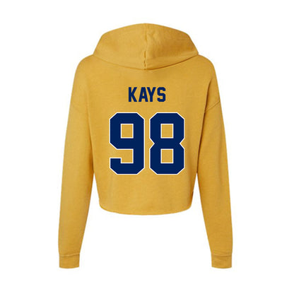 UW Eau Claire - NCAA Football : Nolan Kays - Women's Crop Fleece Hoodie-1
