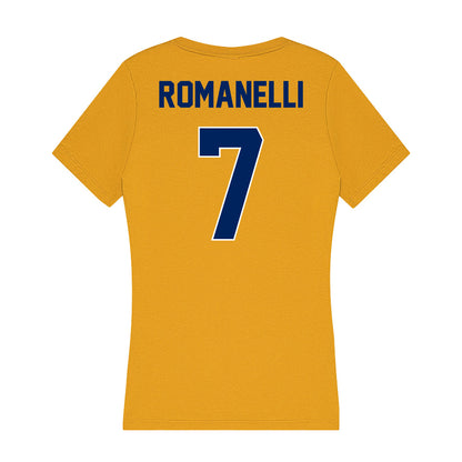  - NCAA Women's Lacrosse : Alexie Romanelli - Women's V-Neck T-Shirt-1