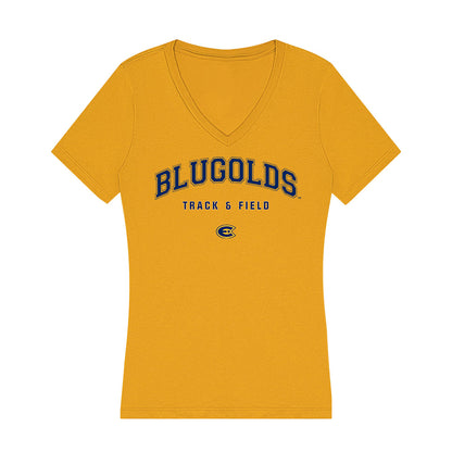 UW Eau Claire - NCAA Men's Track & Field : Max Foland - Women's V-Neck T-Shirt-0