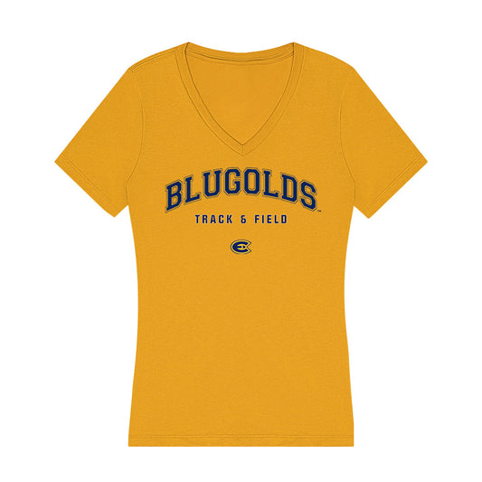 UW Eau Claire - NCAA Men's Track & Field : Max Foland - Women's V-Neck T-Shirt-0