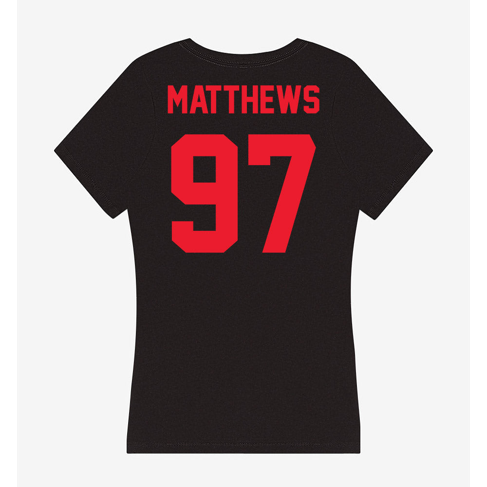 Southern Utah - NCAA Football : Kannon Matthews - Women's V-Neck T-Shirt-1