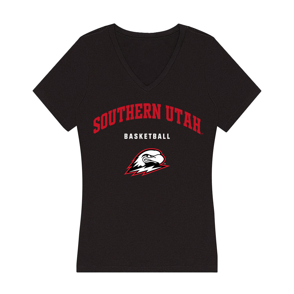 Southern Utah - NCAA Women's Basketball : Bella Hasan - Women's V-Neck T-Shirt-0