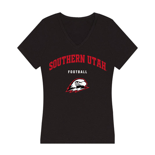 Southern Utah - NCAA Football : Josh Sanders - Women's V-Neck T-Shirt-0