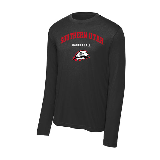 Southern Utah - NCAA Men's Basketball : Elijah Duval - Activewear Long Sleeve T-Shirt-0
