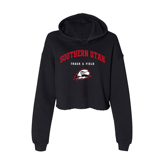 Southern Utah - NCAA Women's Track & Field : Quincy Esplin - Women's Crop Fleece Hoodie-0