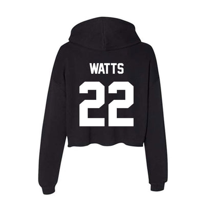 Utah Valley - NCAA Softball : Kahikina Watts - Women's Crop Fleece Hoodie-1