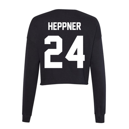 Utah Valley - NCAA Baseball : Jacob Heppner - Women's Cropped Crew Fleece-1