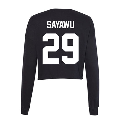 Utah Valley - NCAA Men's Soccer : Sharif Sayawu - Women's Cropped Crew Fleece-1