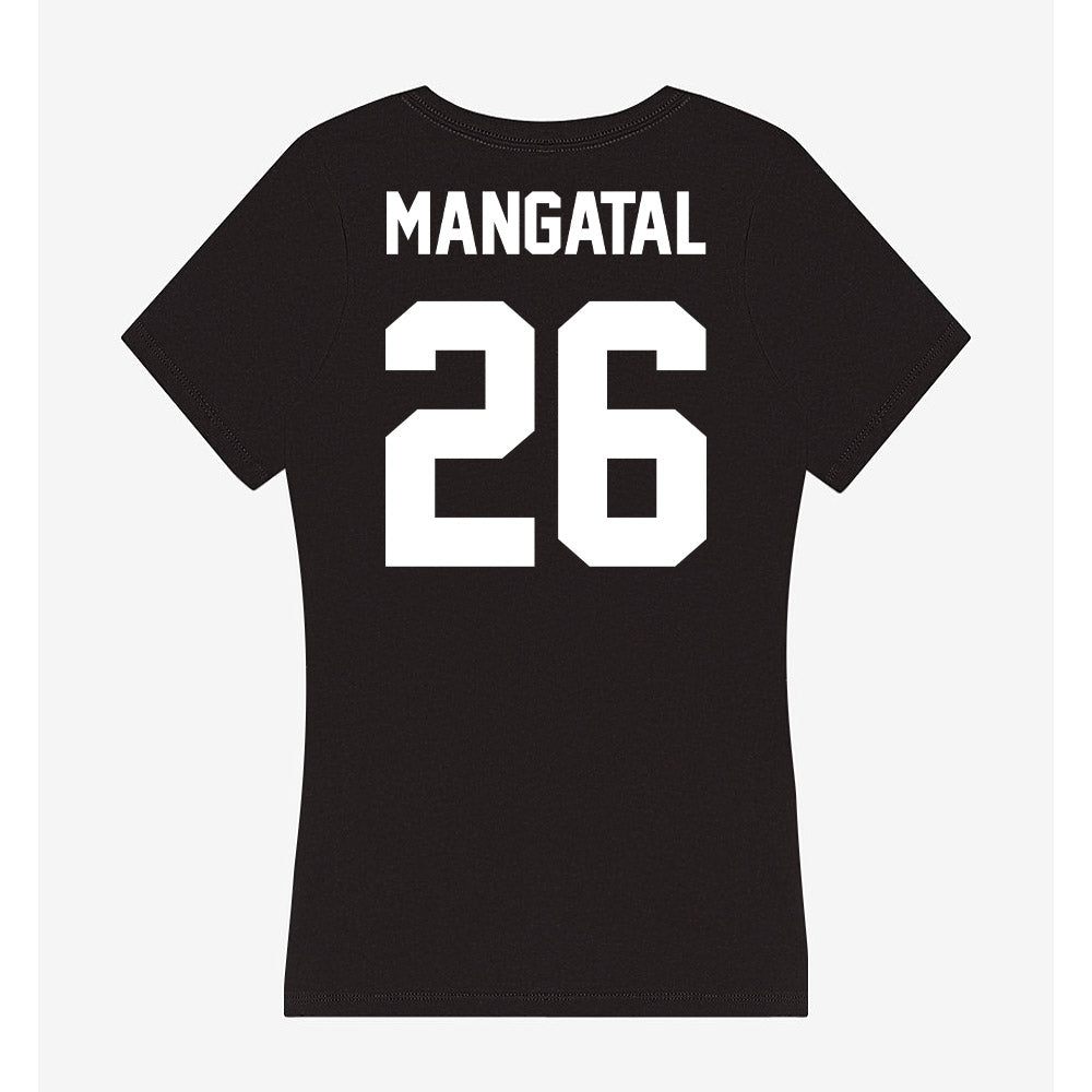 Utah Valley - NCAA Men's Soccer : Jordan Mangatal - Women's V-Neck T-Shirt-1