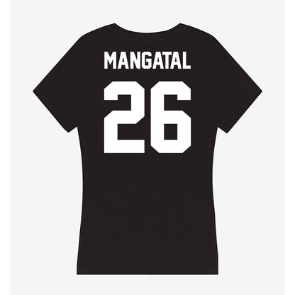 Utah Valley - NCAA Men's Soccer : Jordan Mangatal - Women's V-Neck T-Shirt-1