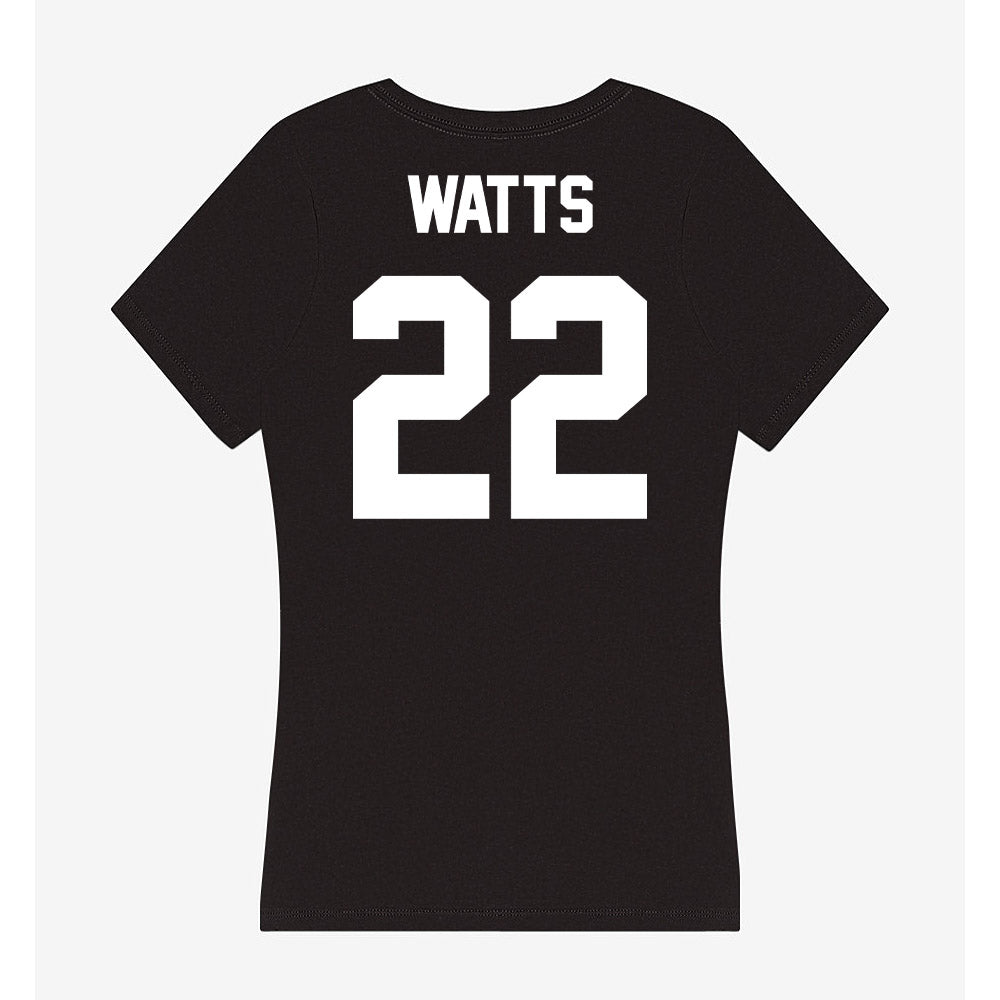 Utah Valley - NCAA Softball : Kahikina Watts - Women's V-Neck T-Shirt-1