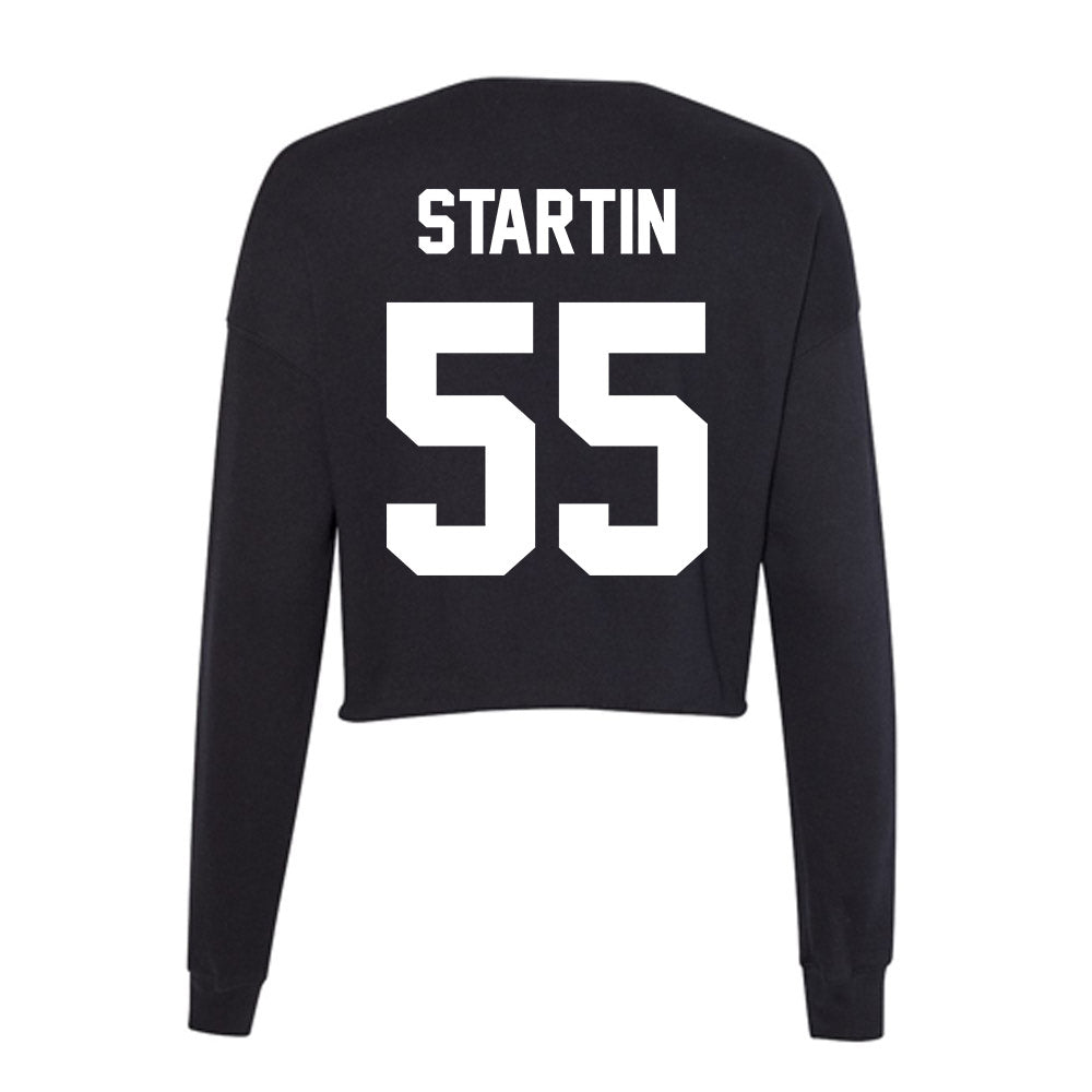 Utah Valley - NCAA Baseball : Cole Startin - Women's Cropped Crew Fleece-1