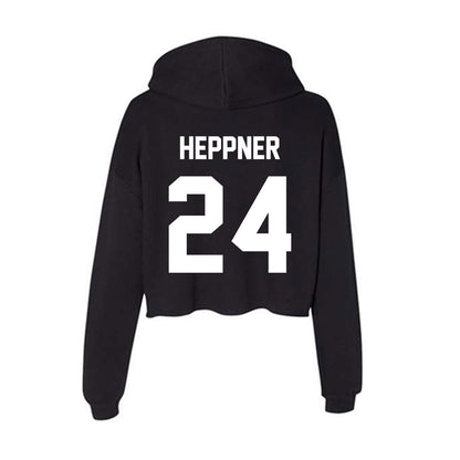 Utah Valley - NCAA Baseball : Jacob Heppner - Women's Crop Fleece Hoodie-1